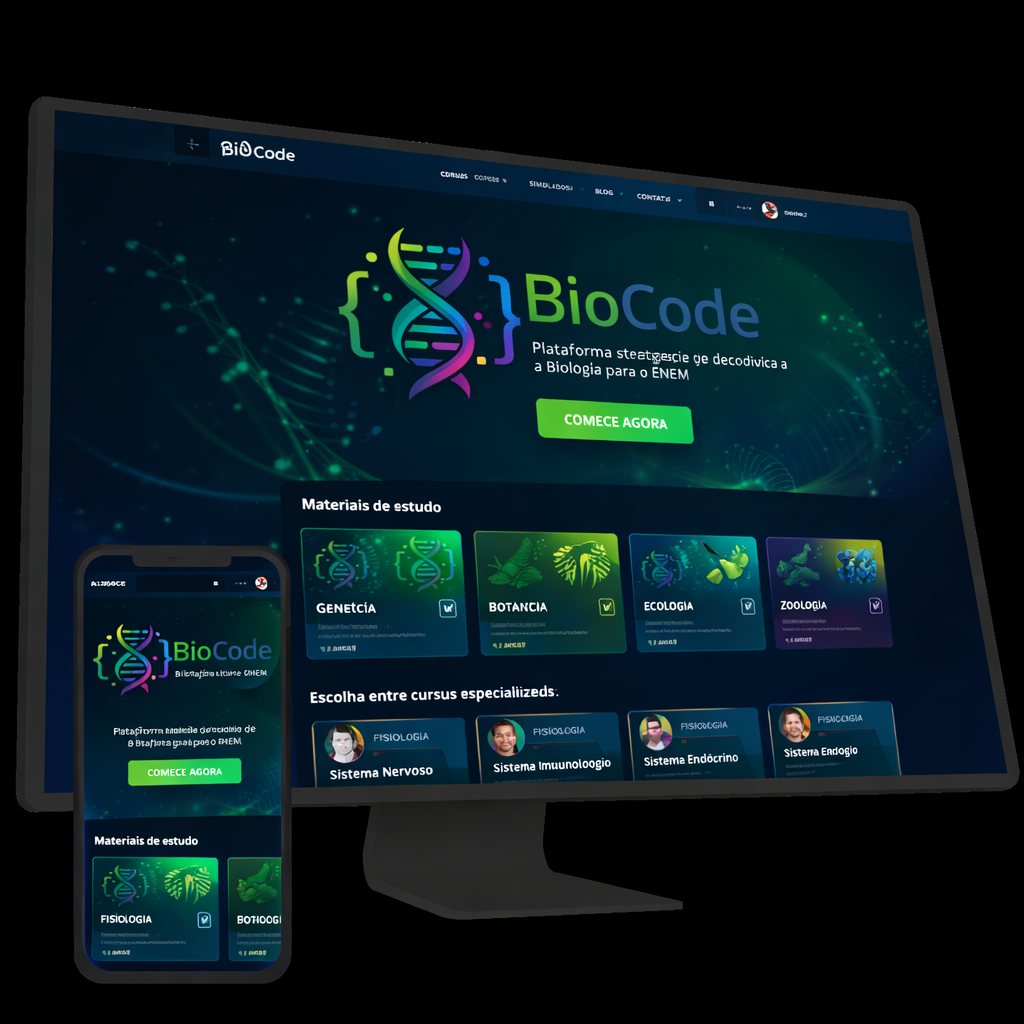 Um monitor e um celular com o site aberto