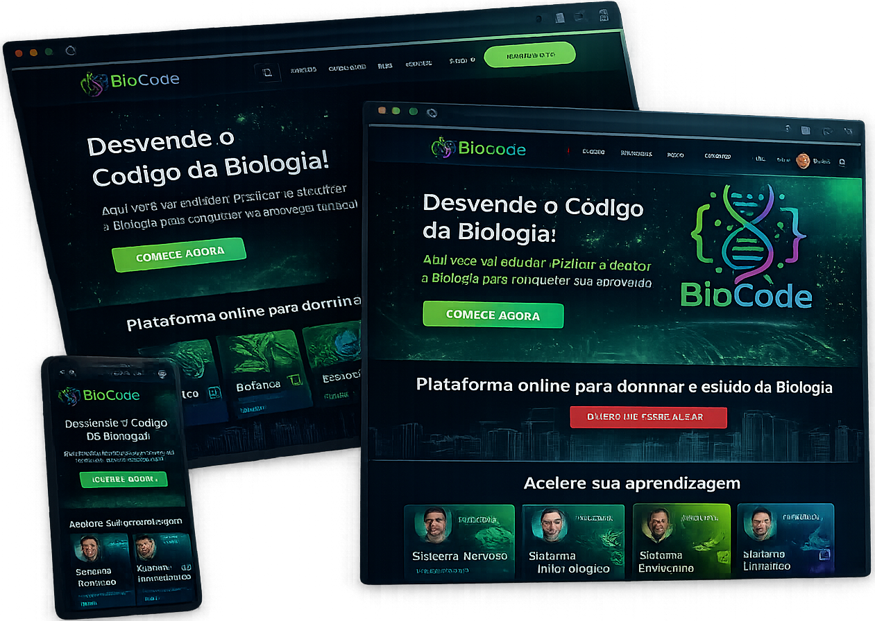 Tela do BioCode com os cursos e exercícios